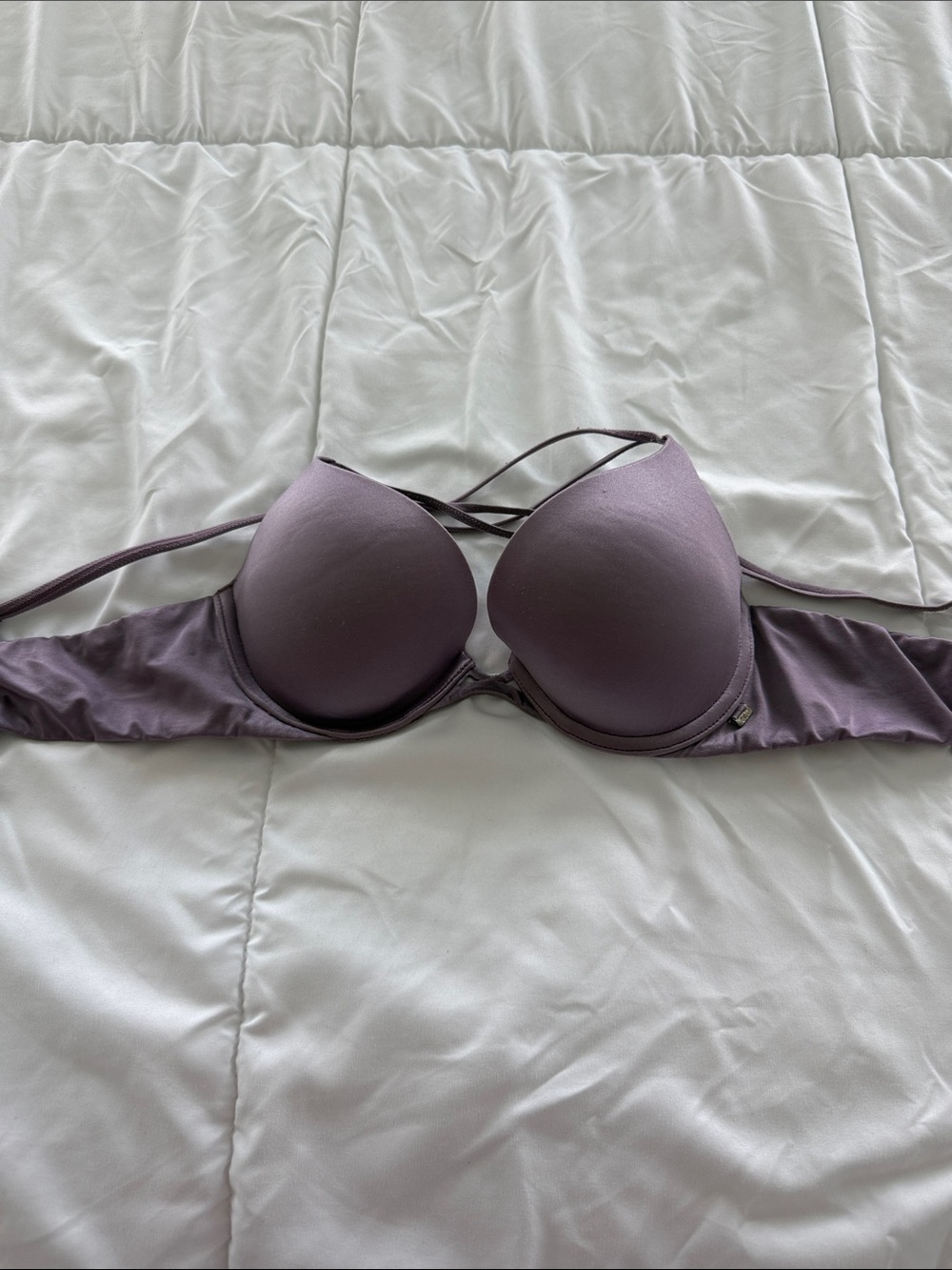 Victoria's Secret Plum Push-Up Bra with Strappy/ Adjustable Back